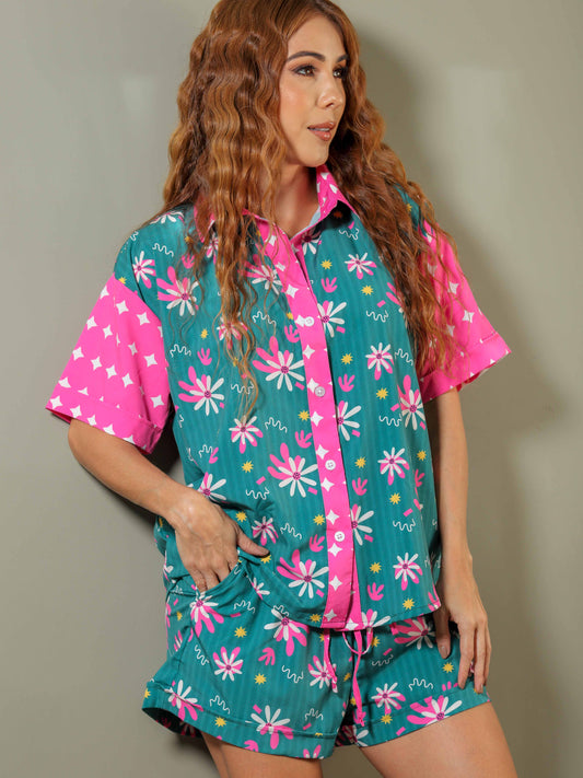 SET PIJAMA PWR FLOWER